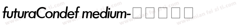 futuraCondef medium字体转换